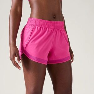 ATHLETA hot pink running shorts